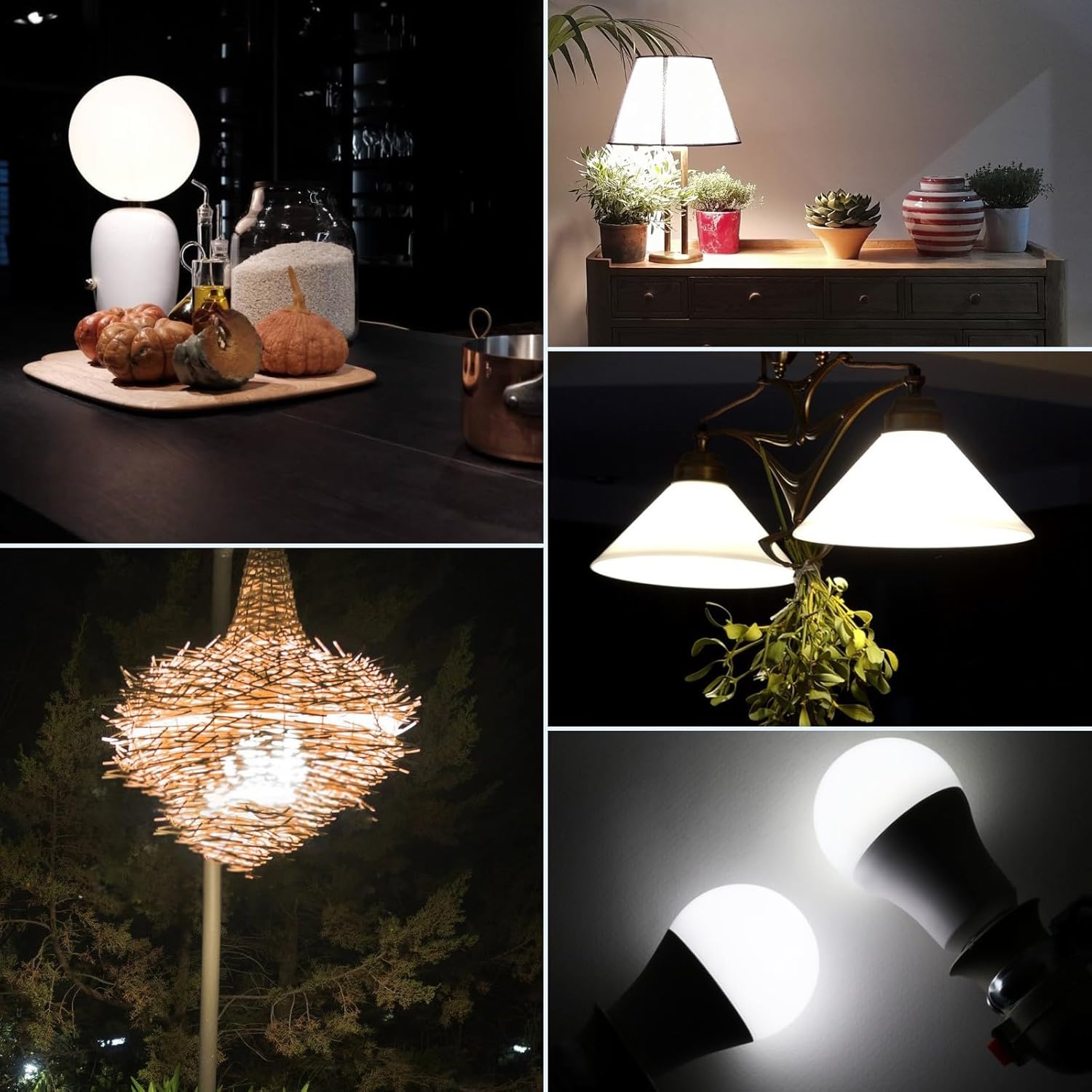 100 Watts Equivalent Light Bulb, E26 6500K Daylight White LED Bulb, A19 12W Medium Screw Light Bulbs for Kitchen, Living Room Home Lighting