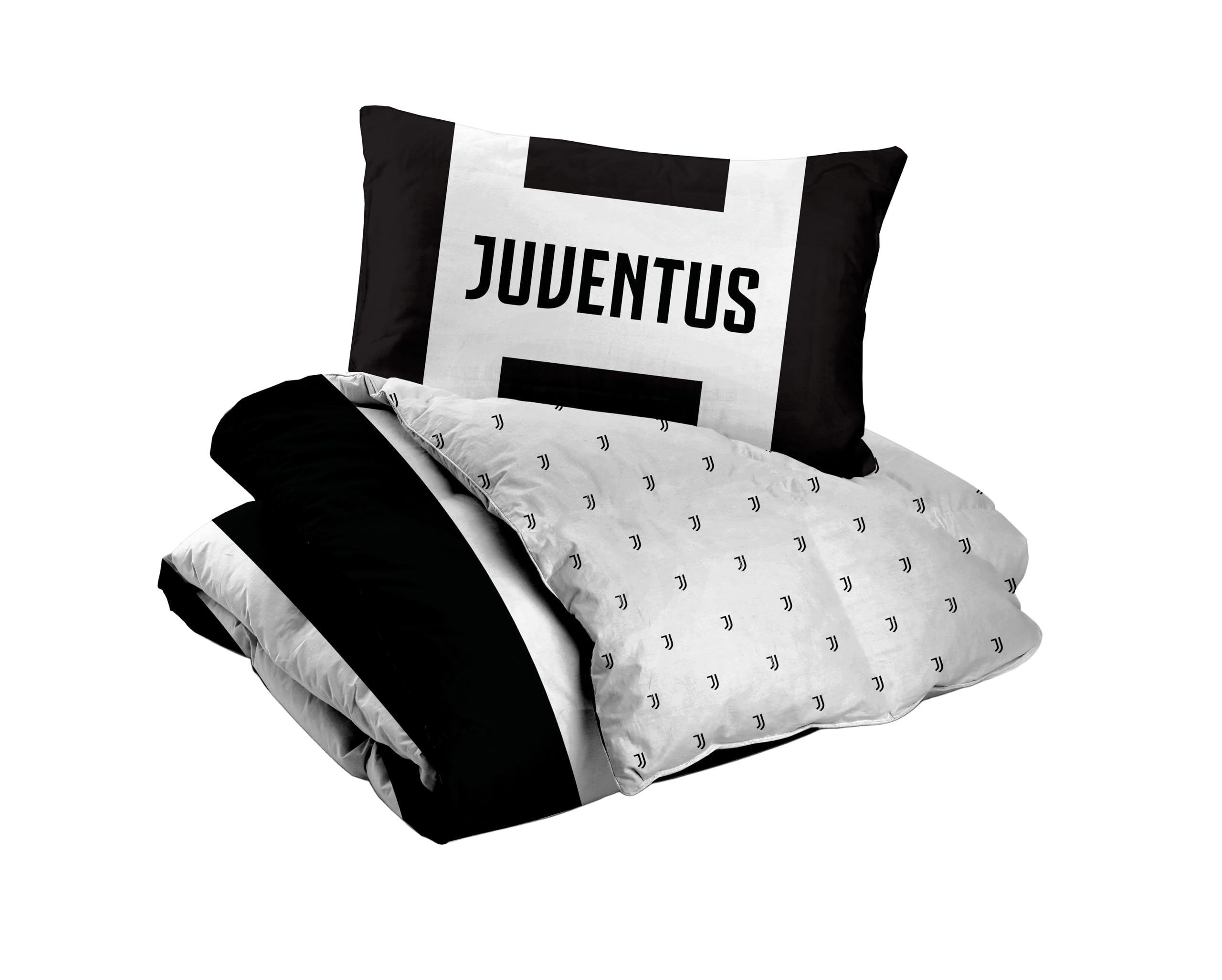 Hermet Juventus F.C. – Set Copripiumino Singolo 100% Cotone, Sacco 155x200 Cm E Federa 50x80 Cm – Prodotto Ufficiale