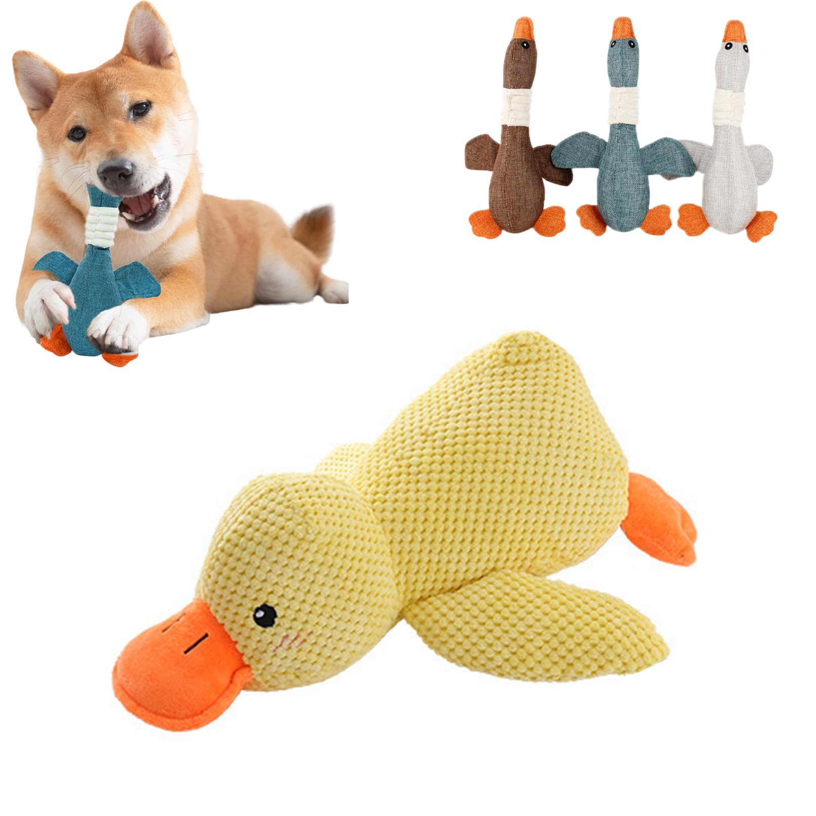 Indestructible Dog Toy for Aggressive Chewers – Durable Heavy Duty Dog Chew Toy for Dogs, Perfect for Interactive Play, Tug-of-War, and Teething Puppies – Ideal for Large & SmallDogs (24cm duck)