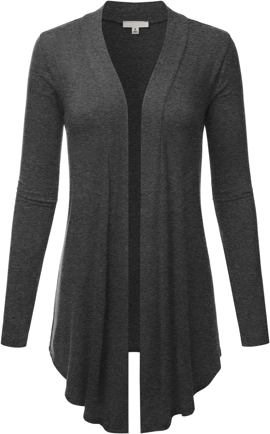 LALABEE Women's Draped Open-Front Long Sleeve Light Weight Cardigan (S~3XL)