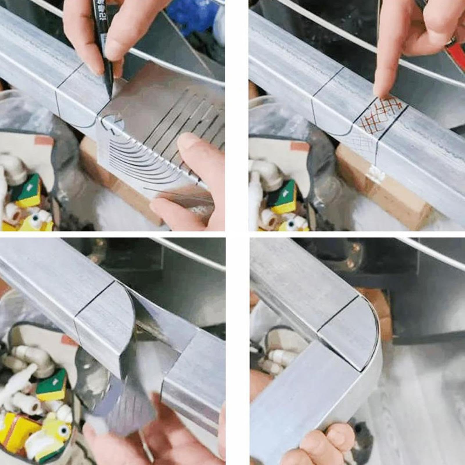 Generico Metal Scriber Marking Tools, Precision Arc Scriber, Multi-Functional Tube Bending Marker, Efficient Layout, Scribing Tool Set for Craftsmen, Engineers, Professionals, Workshops, Repairs