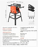 VEVOR Raboteuse Dégauchisseuse 2,4 hp Dégauchisseuse d'Établi 25,4x92,5 cm pour Bricolage Menuiserie, 8000 tr/min, avec Support, Tête de Coupe Droite à 2 Lames, Profondeur de Coupe Réglable 0-3 mm - 7