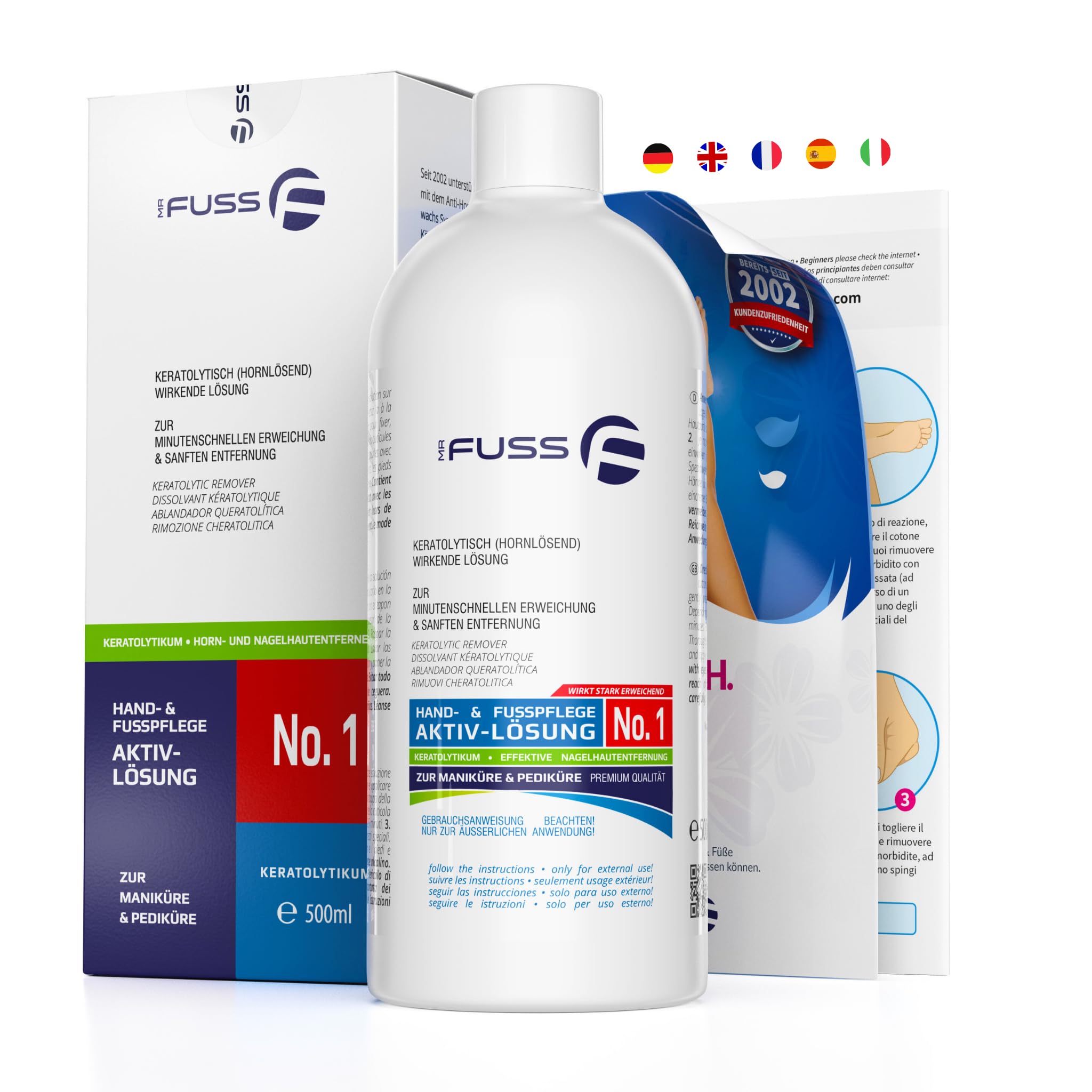 Mr. Fuss® Anti-Callus, Regrowth System - Środek do usuwania martwego naskórka - Rozwiązanie nr 1 - silnie zmiękcza