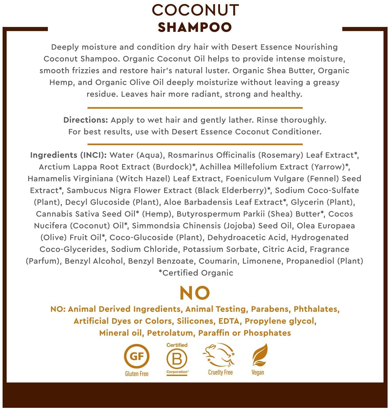 Desert Essence - Shampooing, Après-Shampooing et Lotion pour les Mains et le Corps à la Noix de Coco - Format Voyage - Pack Trio - 3 x 44mL