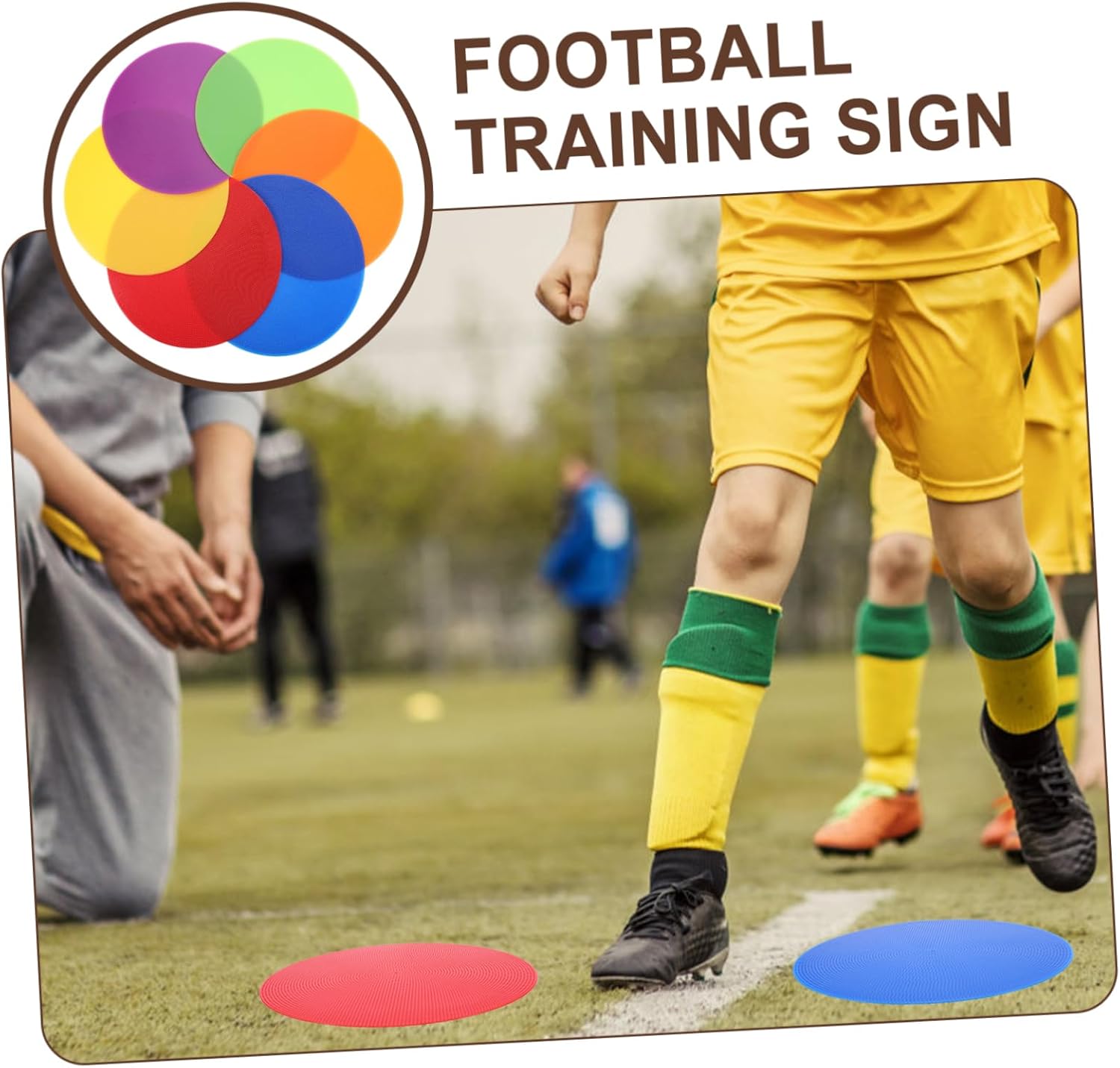 12pcs Soccer Training Markers Non-Slip Football Spot Discs Durable Exercise Discs for Sports Drills Markers for Agility Training and Events