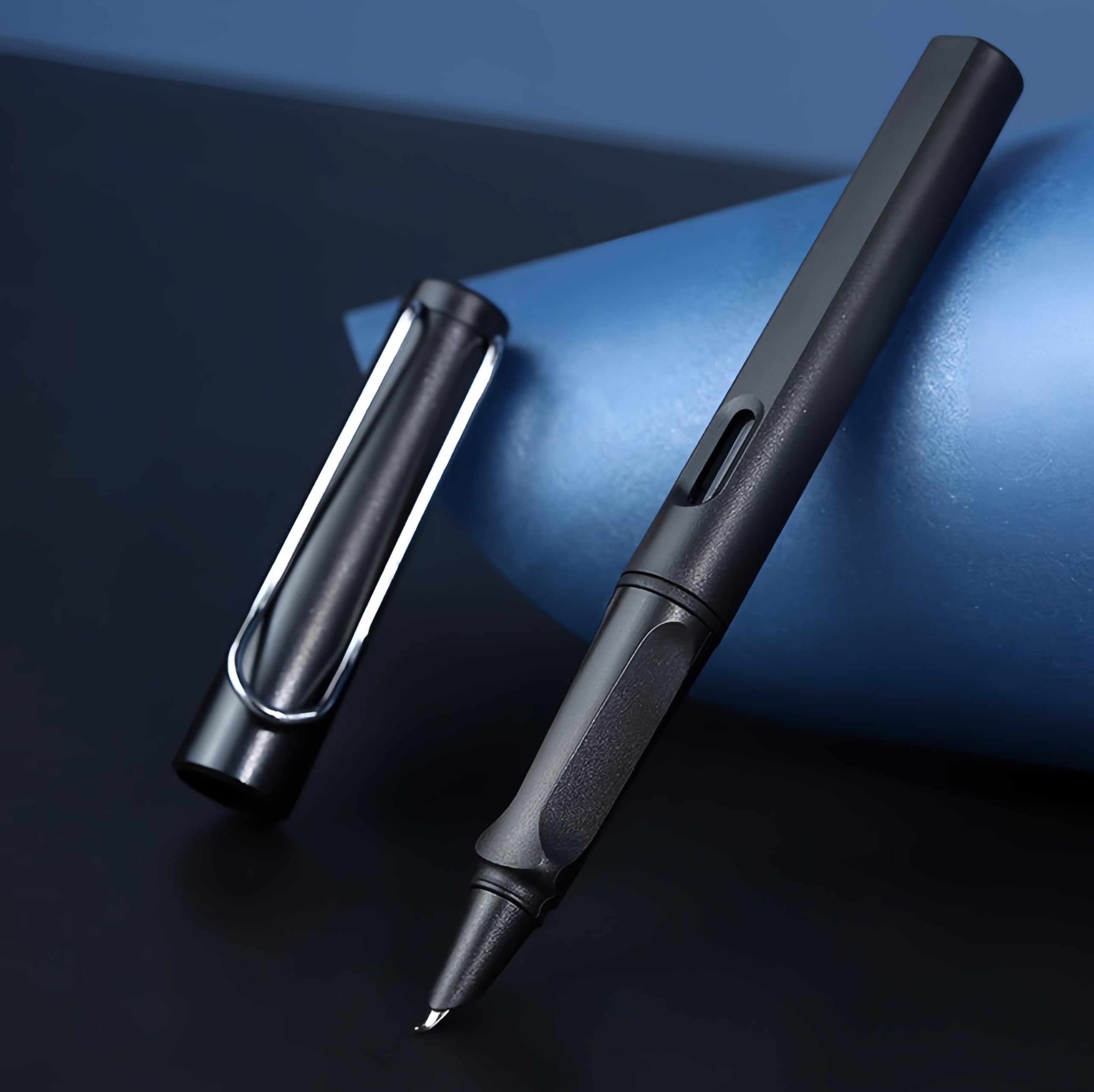 Fountain Pen for Students, 0.04 inch (1.0 mm) Bent Tip, Manga Pen, Brush Pen, Calligrapher Recommended, Illustration Compatible, Calligraphy, Writing Instrument for Sutra Copying (Includes 2 Ink : Off