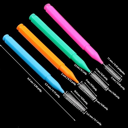 Miniatura 2 de Patelai 100 piezas de cepillos para limpiador, cepillo interdental, palillo de dientes, cabezal de hilo dental, hilo dental, higiene dental, hilo