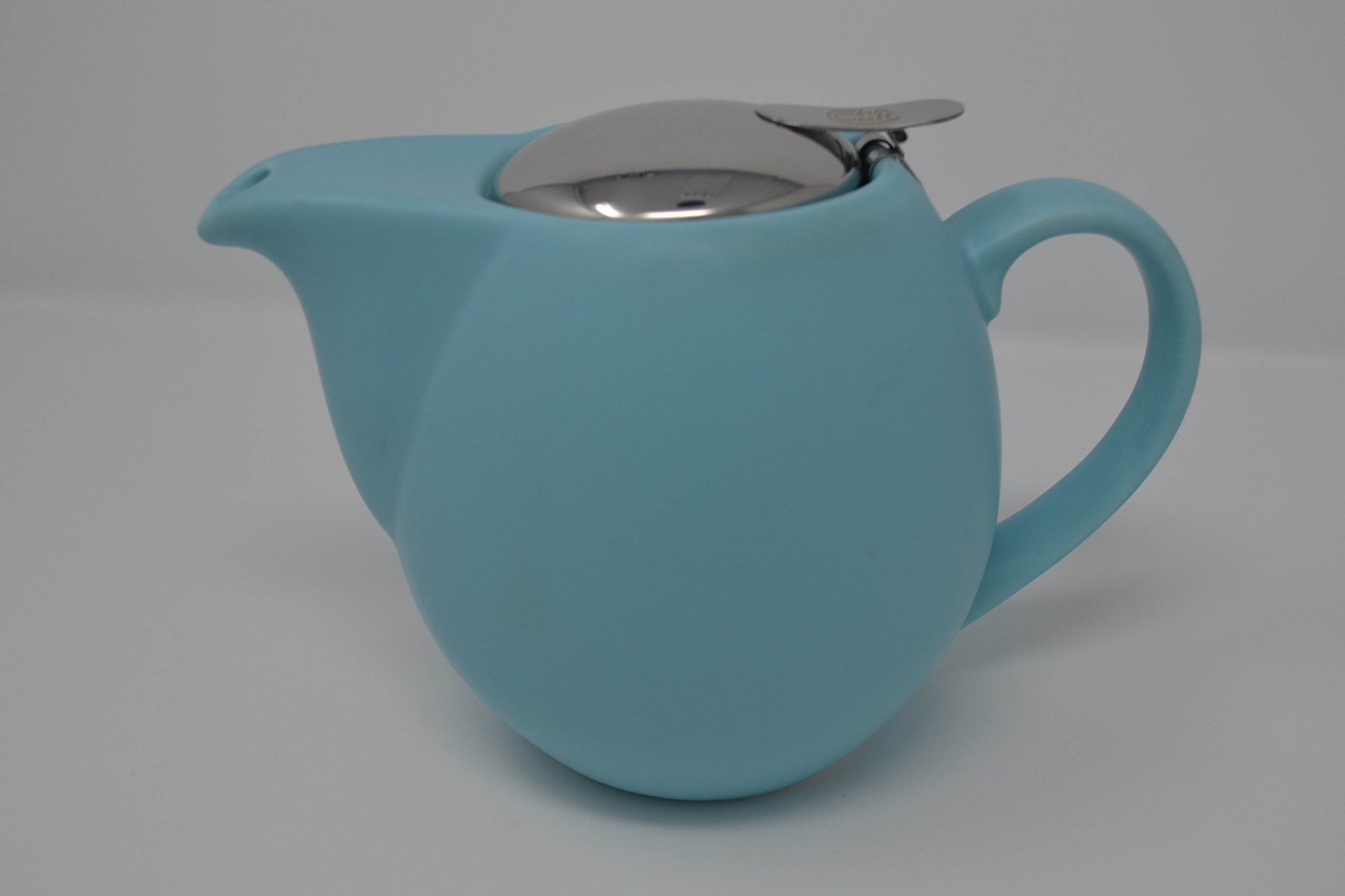 Saara, 0,9 Liter Teekanne aus Keramik mit Einsatz, keramik, Matt Sky Blue, 0.9 Litre