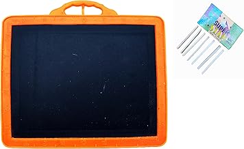 GNR Plastic Black Board Slate For School Kids And Children Education Purpose For 3-6 Years Age | Free Slate Pencils Inside