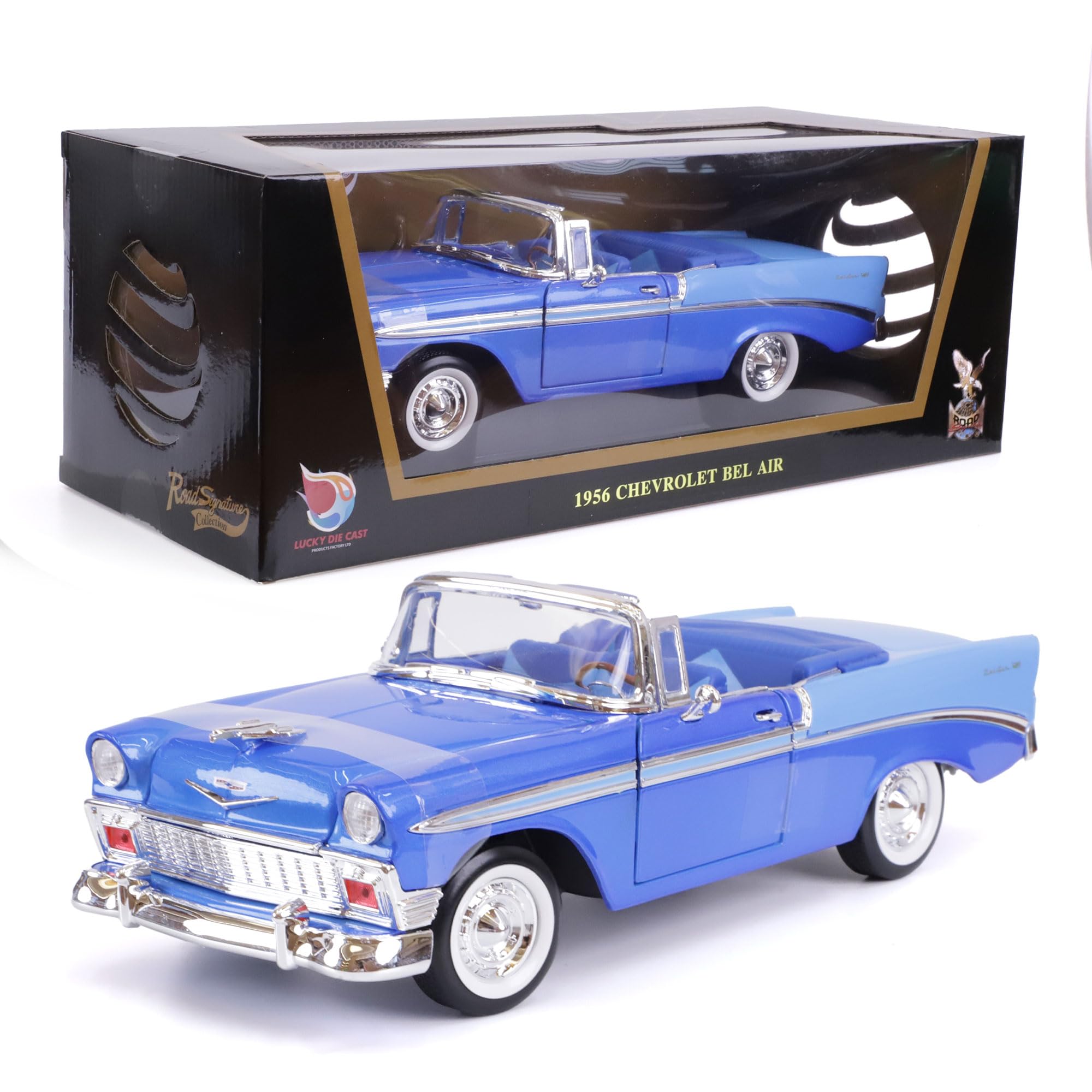 Amazon.com: LUCKY DIE CAST 1956 Chevrolet Bel Air 1/18 Scale Die