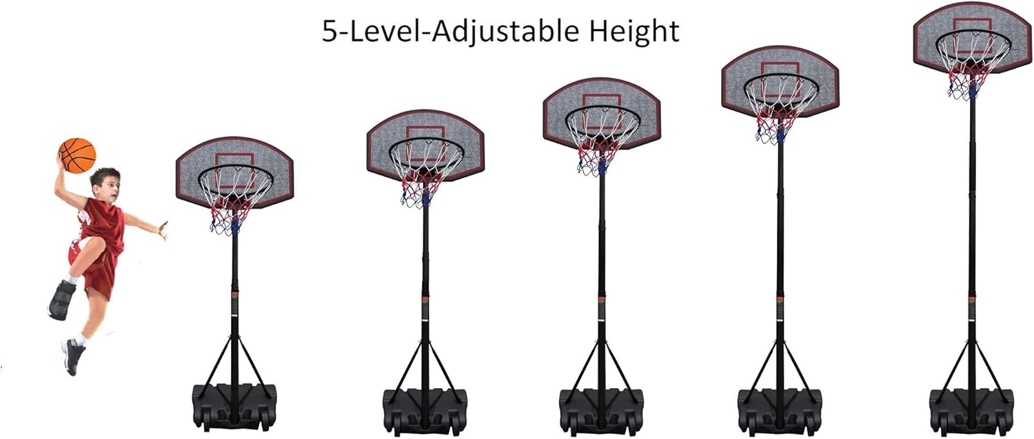 Movement God Youth Portable Basketball Hoop Black & Red : Sports & Outdoors