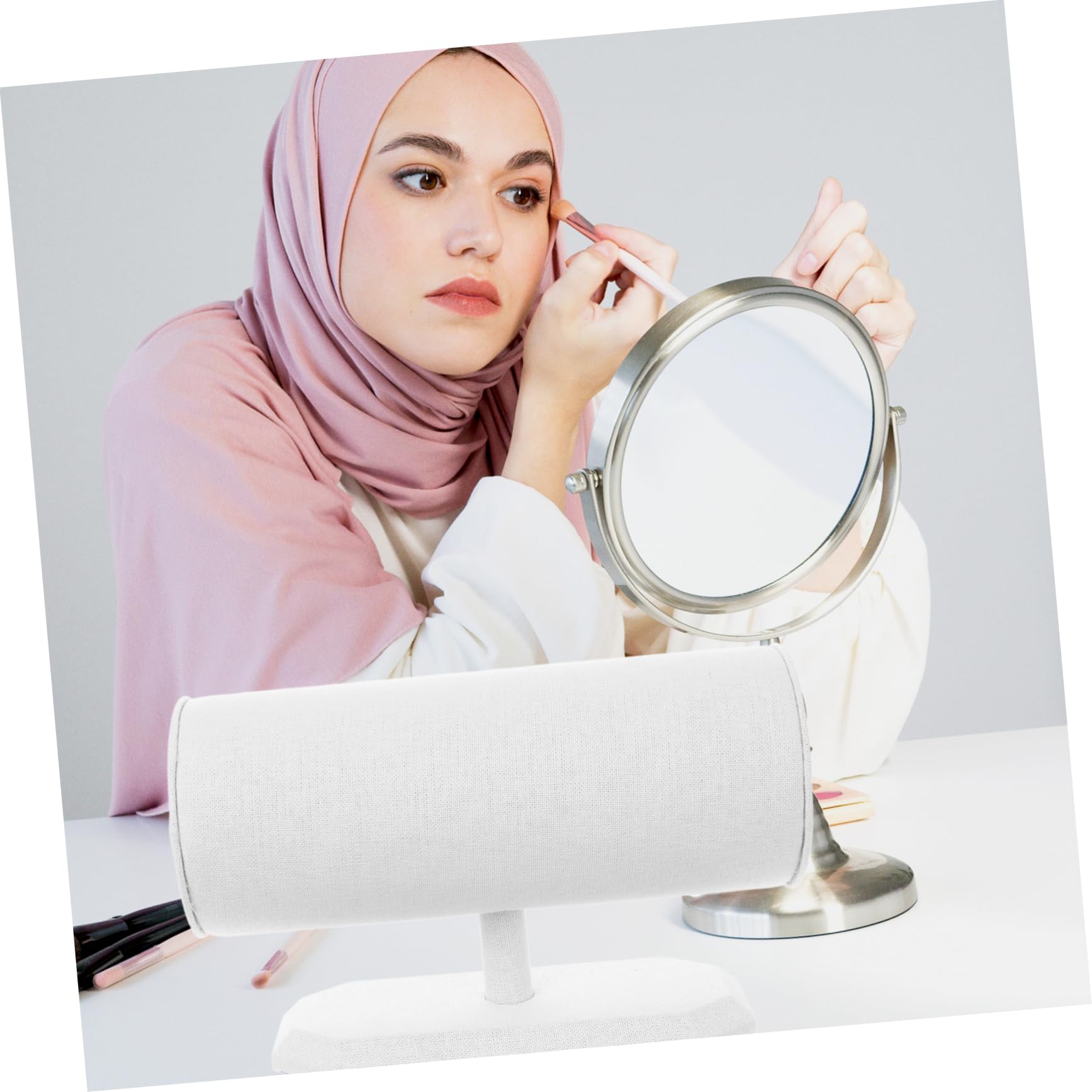 FOMIYES Weißer Haarband Organizer aus Leinen, 1 Stück für Zuhause