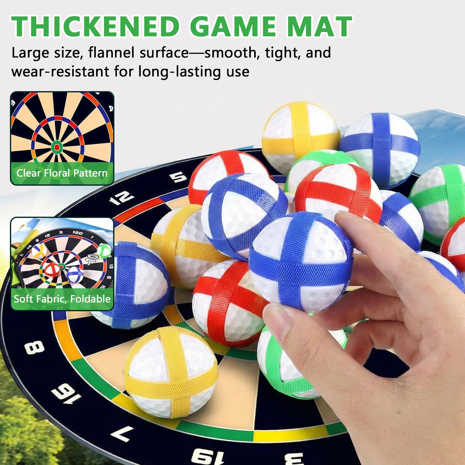 Juego de minigolf, juguetes de golf para niños y adultos, mini maletín de golf, juego de chipping, juego de entrenamiento de golf con 2 palos de golf y 24 pelotas, juego de golf para casa, interior y