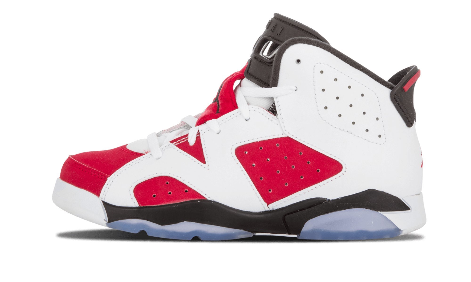 Jordan Air Retro 6 BP Little Kids Shoes White/Carmine-Black 384666-160