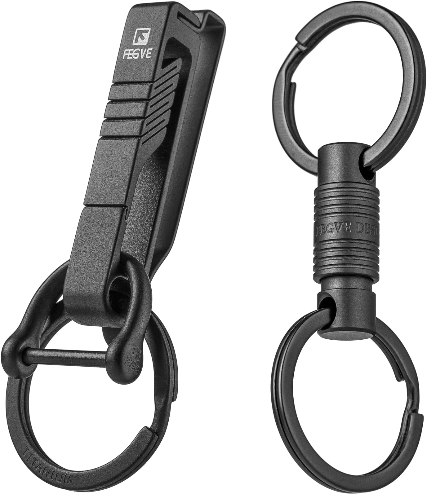 FEGVE Duty Belt Key Holder Key Chain for Men+Quick Release