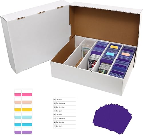 Caja de almacenamiento de tarjetas de béisbol, paquete de 4 unidades en 2 tamaños. Caja de almacenamiento de tarjetas intercambiables, caja de