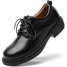 OKJ Oxford Shoes for Women Black Dress Lace Up Formal Work Uniform Shoes
