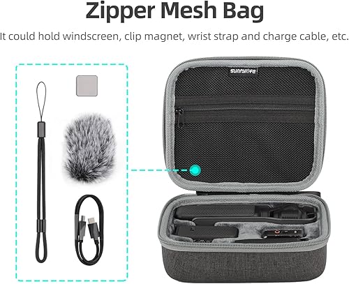 Miniatura 4 de Estuche de transporte para DJI Osmo Pocket 3, funda de transporte impermeable de viaje, funda de transporte rígida, funda de cámara de