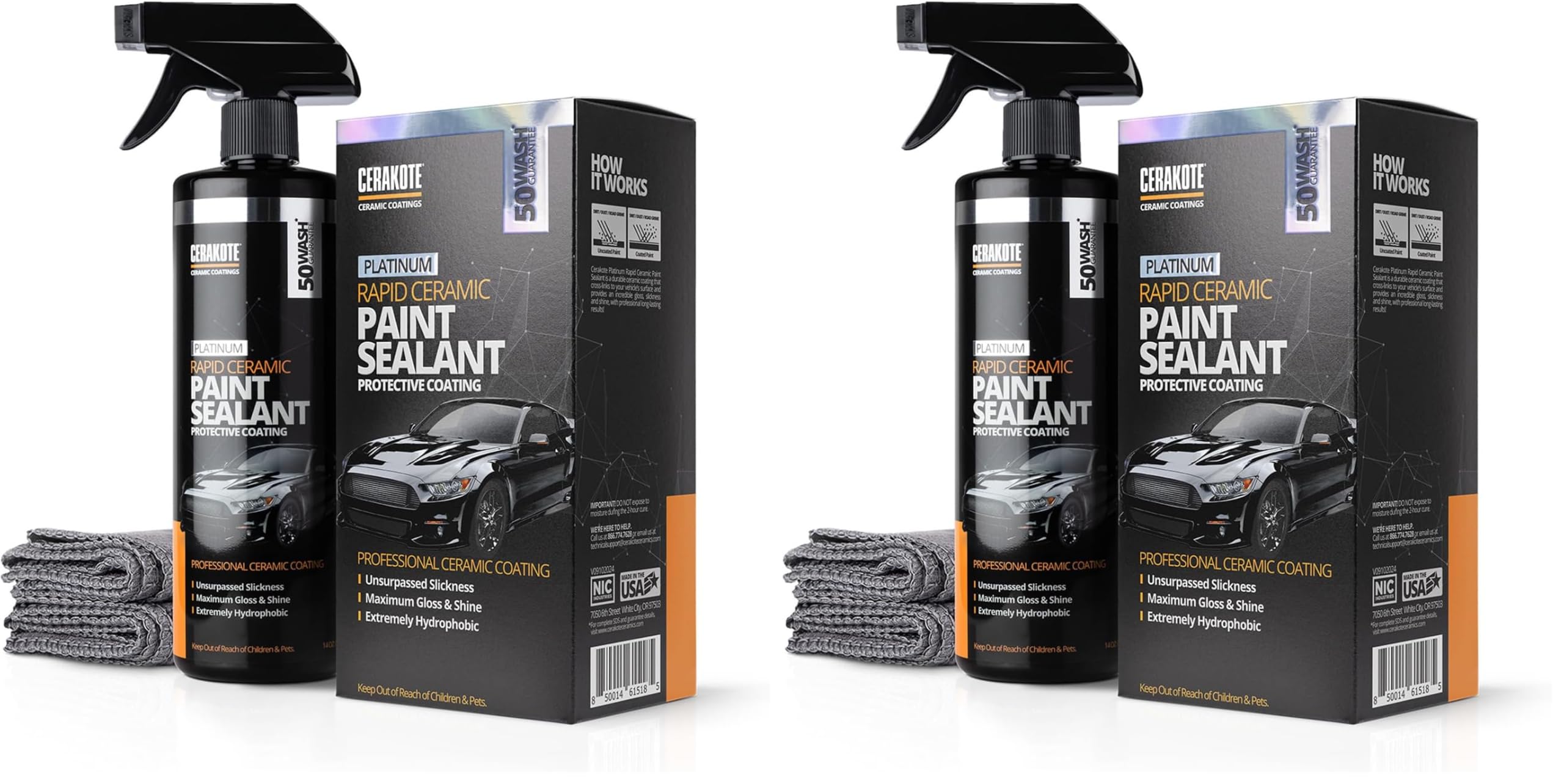CERAKOTE® Rapid Ceramic Paint Sealant, Ceramic Coating for Cars, 2 Pack