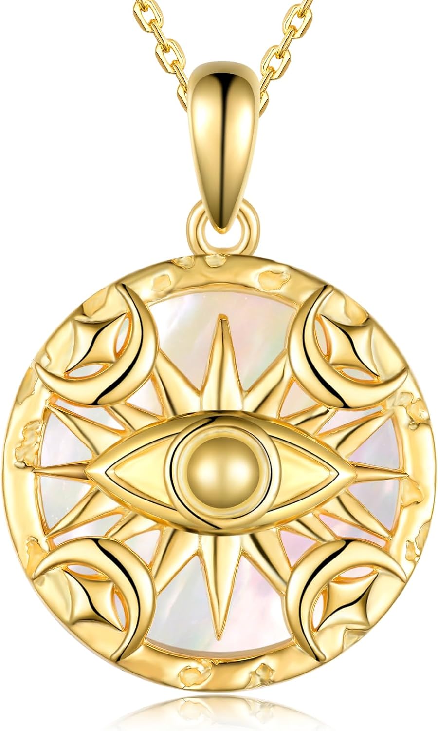 Dragonfly/Butterfly/Owl Necklaces for Women 925 Sterling Silver Moonstone Witch/Evil Eye/Celtic Cross Pendant Necklaces Boho Jewelry Gifts for Women