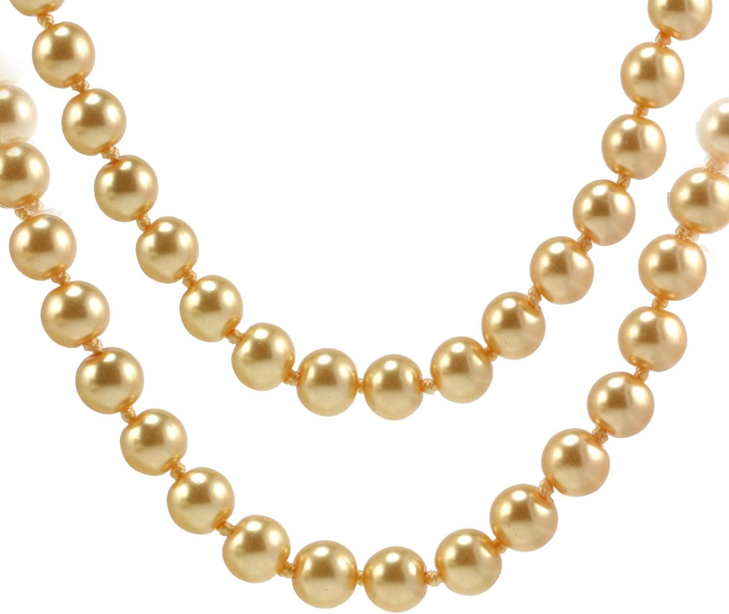 Flapper Beads - 60" Pearl Necklace (champagne)