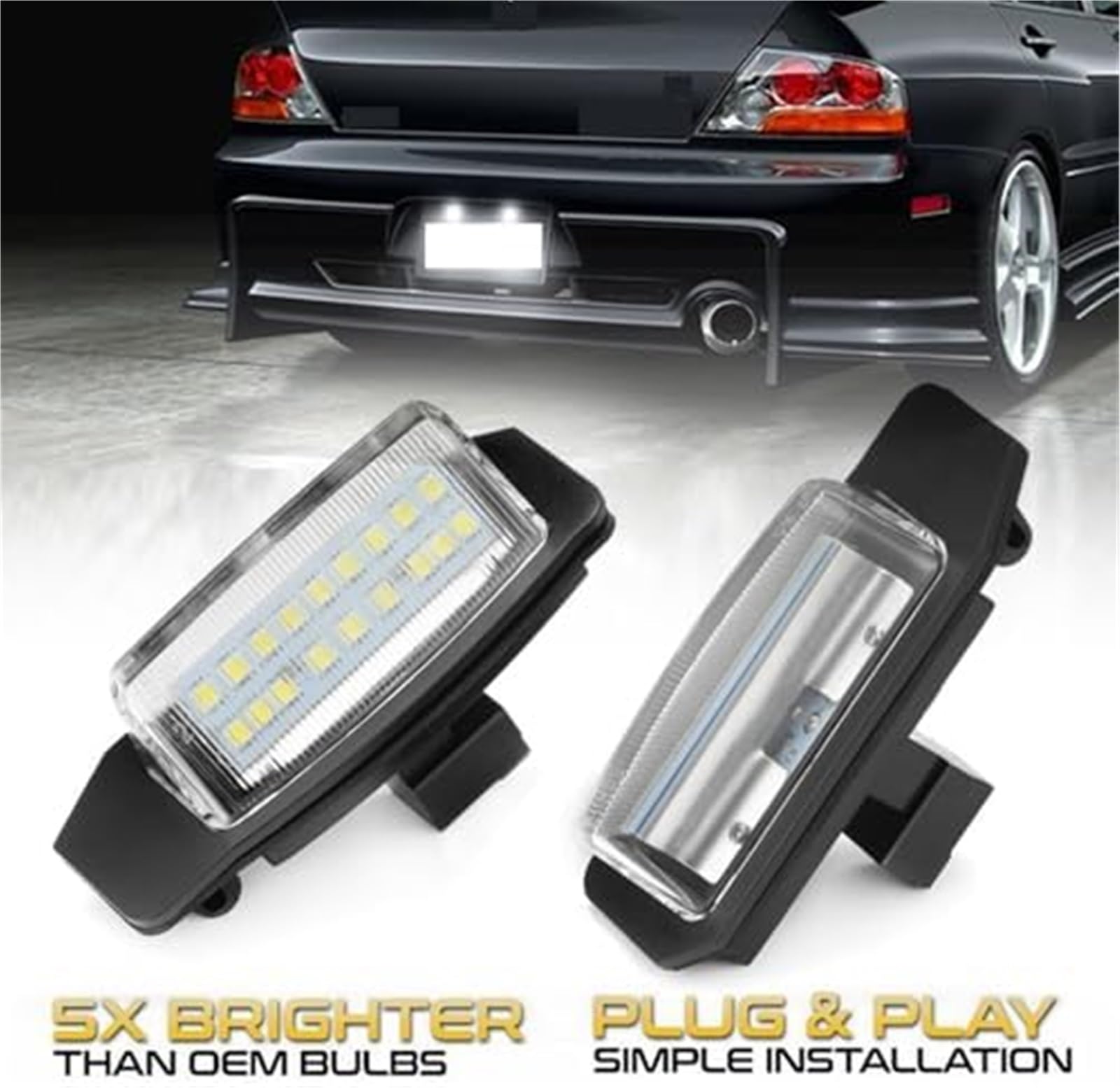 Recambo Illuminazione Targa A LED Per Mitsubishi Outlander II (2006-2012) – 2 Pezzi, 6000K, Can-Bus - 3