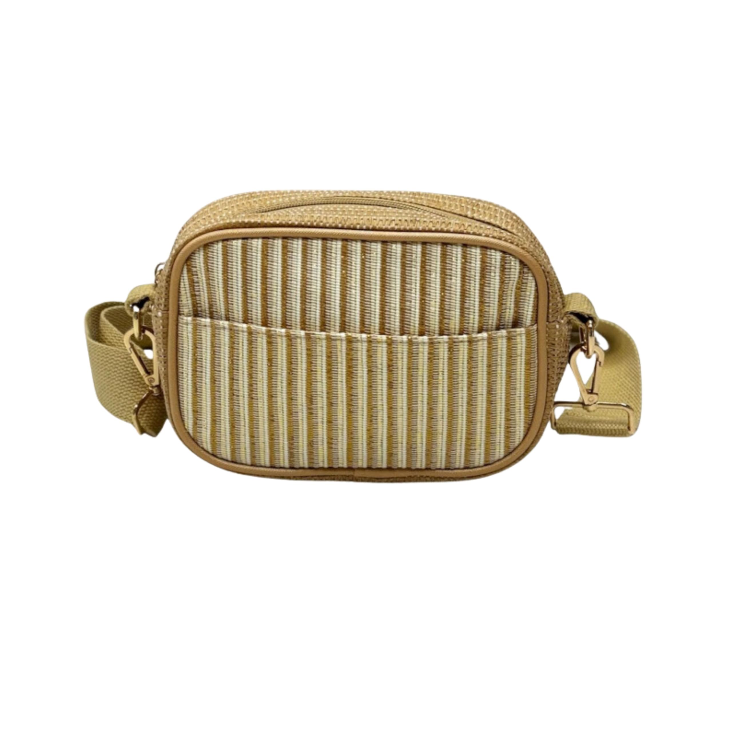 Bijoux TernerStraw Crossbody Bag (White)