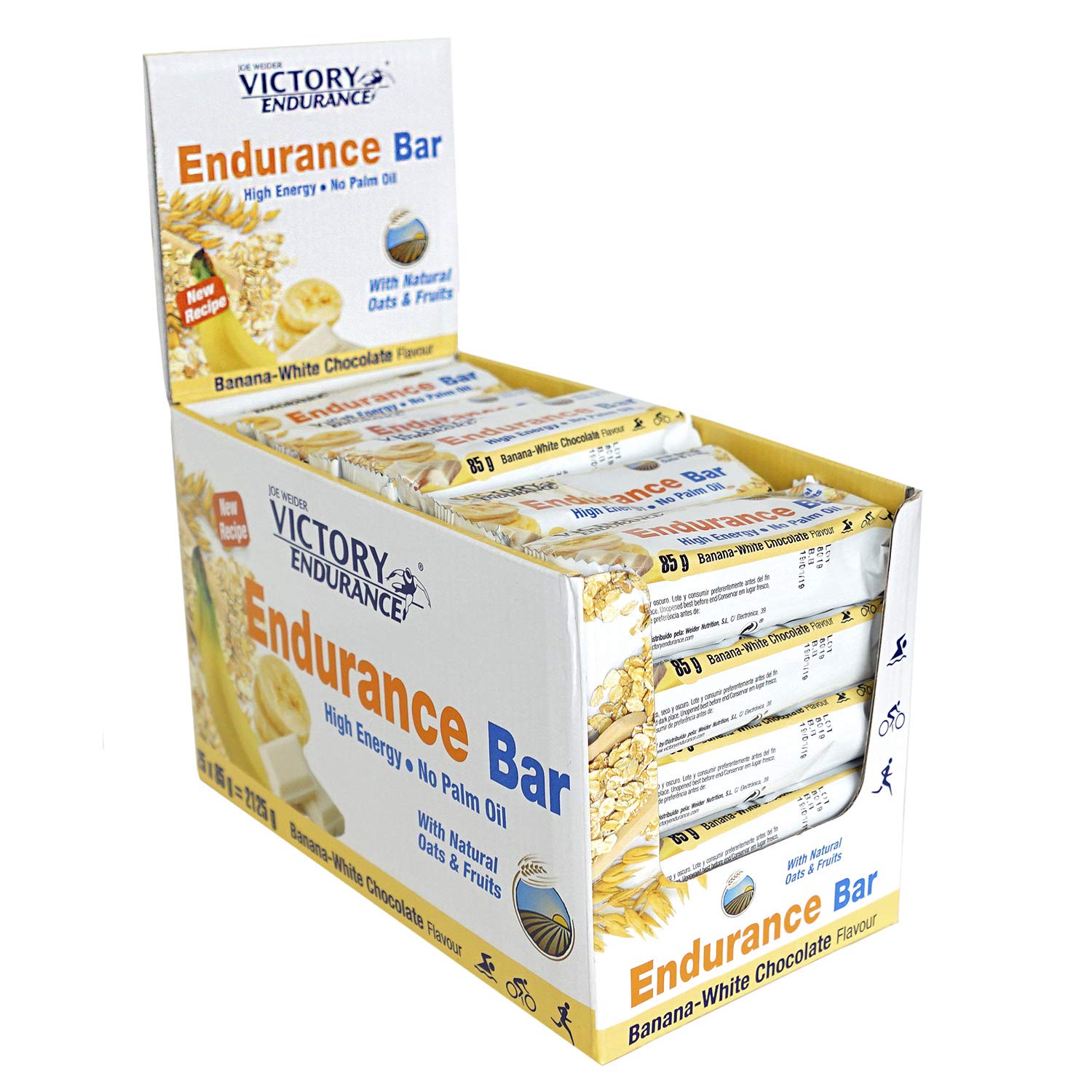 VICTORY ENDURANCE WVE.104104 Endurance Bar Cioccolato Bianco-Banana 85g x 25 unità con avena