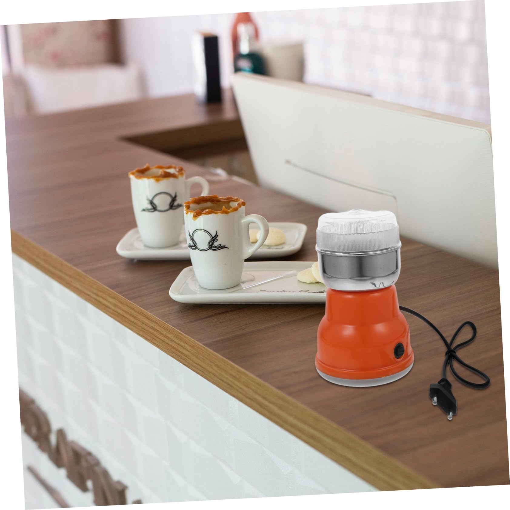 Macinino Elettrico per Chicchi di Caffè, Cereali, Casa, Rosso