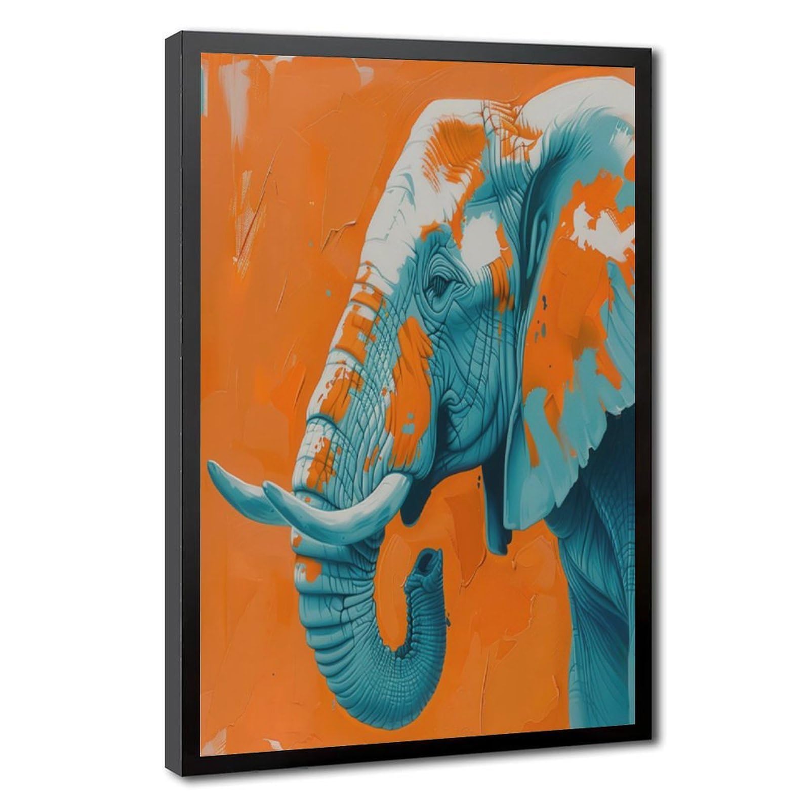 Bareronor Watercolour Elephant Poster Canvas Poster Bedroom Decor Landscape Office Room Decor Gift 24" L X 36" W