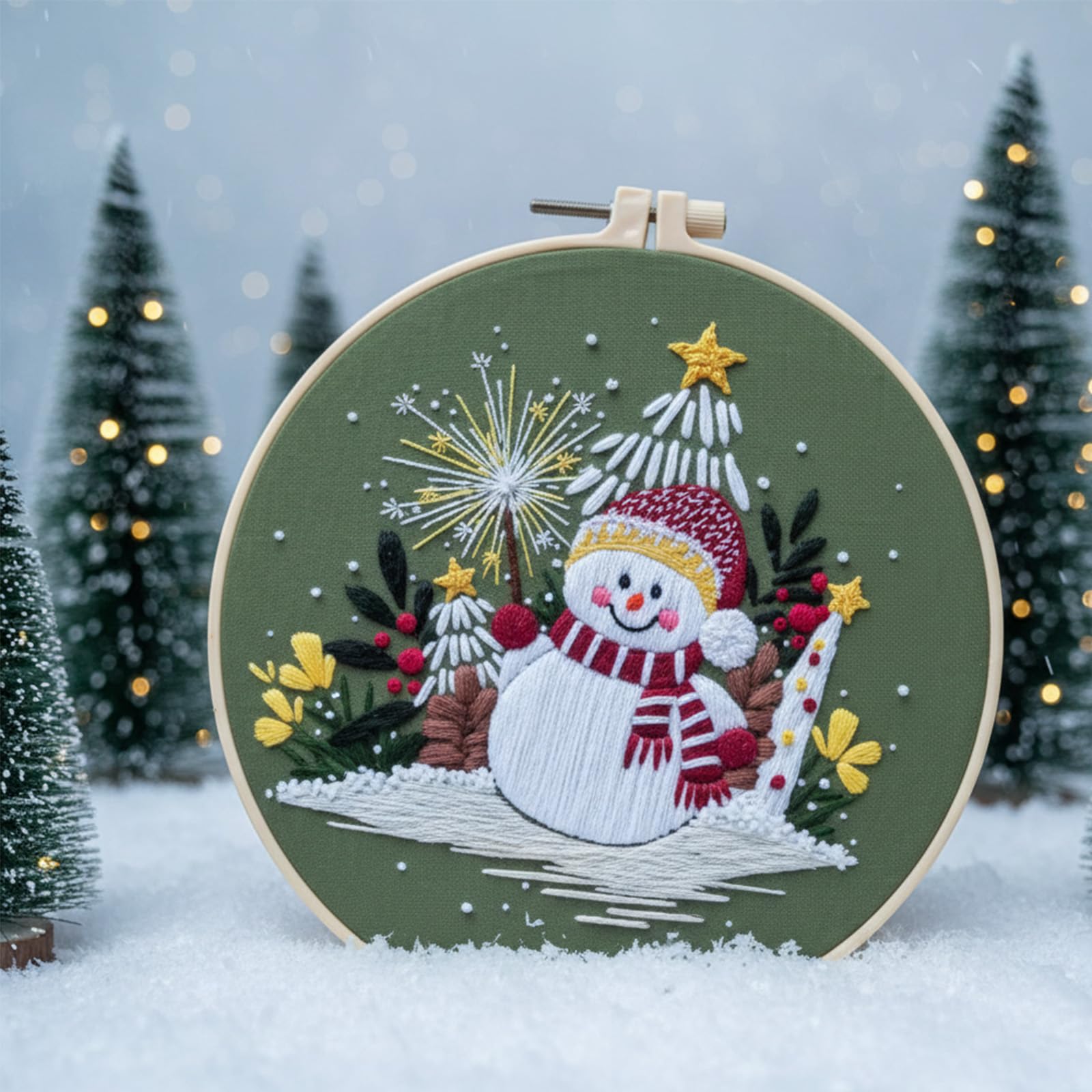 Christmas Embroidery Kits - 3 Festive Designs -5