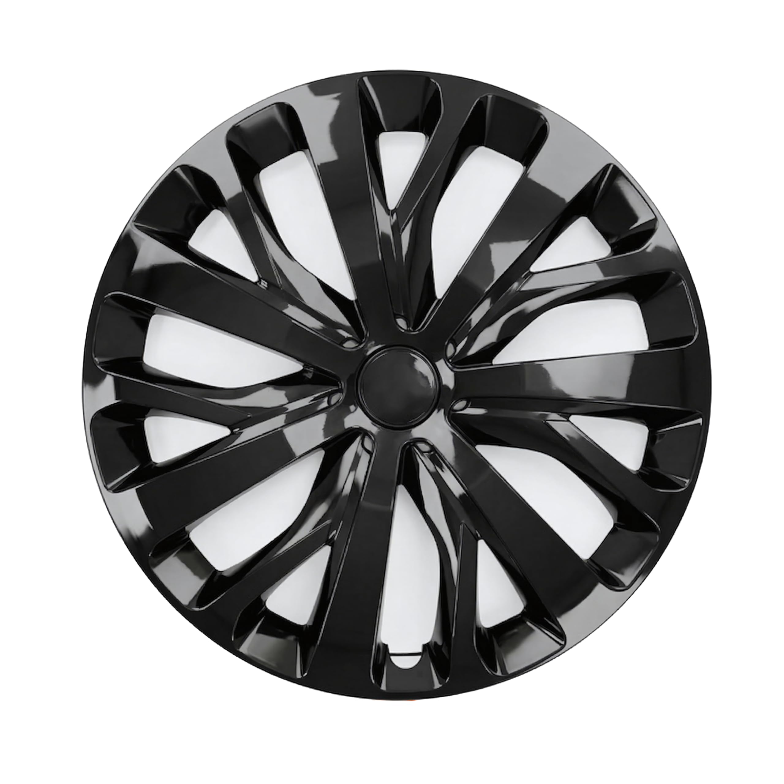 Set di 4 copricerchi da 16 pollici, universali, resistenti, in lega ABS, colore nero, per auto e furgoni (96BLK)
