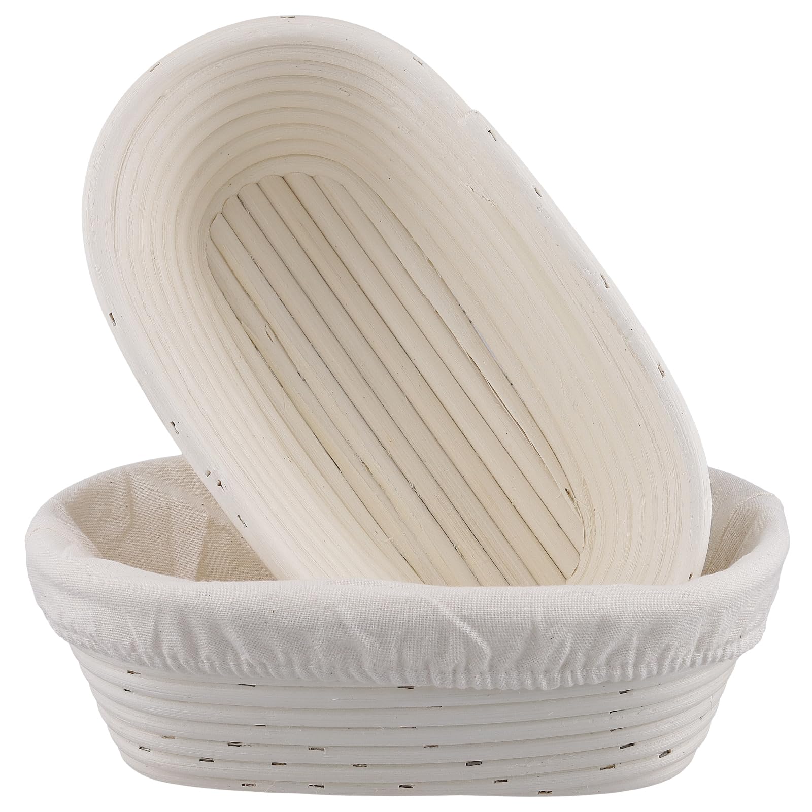 Juego de 3 cestas ovaladas de 25 cm para pan, uso profesional