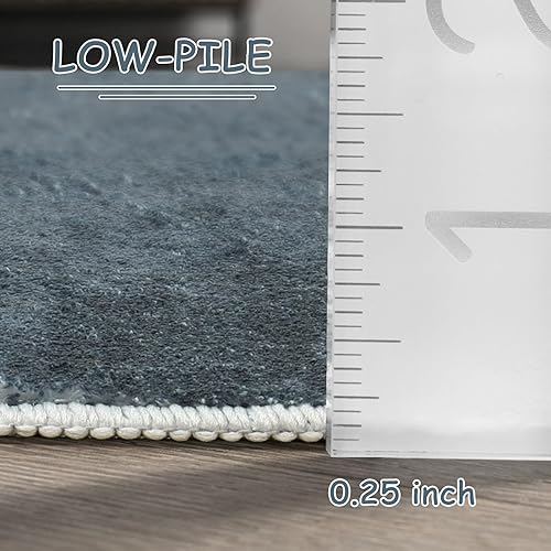 Miniatura 3 de Alfombras redondas abstractas de 6 pies para dormitorio, suave, lavable, antideslizante, alfombra circular grande, elegante alfombra de lana