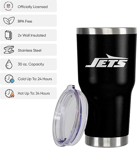 Vista 101 de FOCO NFL Team Logo 30oz Insulated Stainless Steel Travel Mug Tumbler