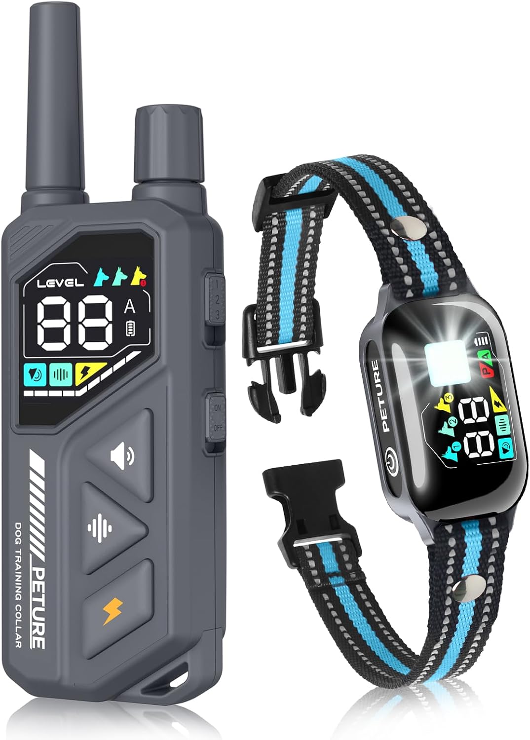 2-in-1 Dog Shock & Bark Collar Combo - New Updated Automatic Bark Collar & 3300Ft Remote Training Collar with 3 Training Modes for 7-120lbs Small Medium Large Dogs, IPX7 Waterproof E-Collar