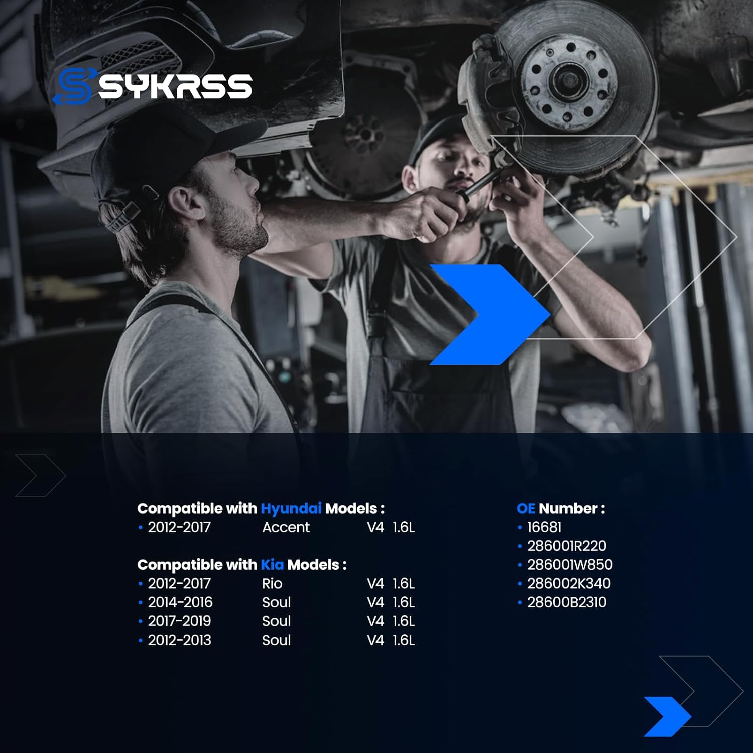 Exhaust Manifold Catalytic Converter Kit Direct-Fit Compatible with Kia Soul 2012-2019, Rio 2012-2017, Compatible with Hyundai Accent 2012-2017, 1.6L (EPA Compliant)