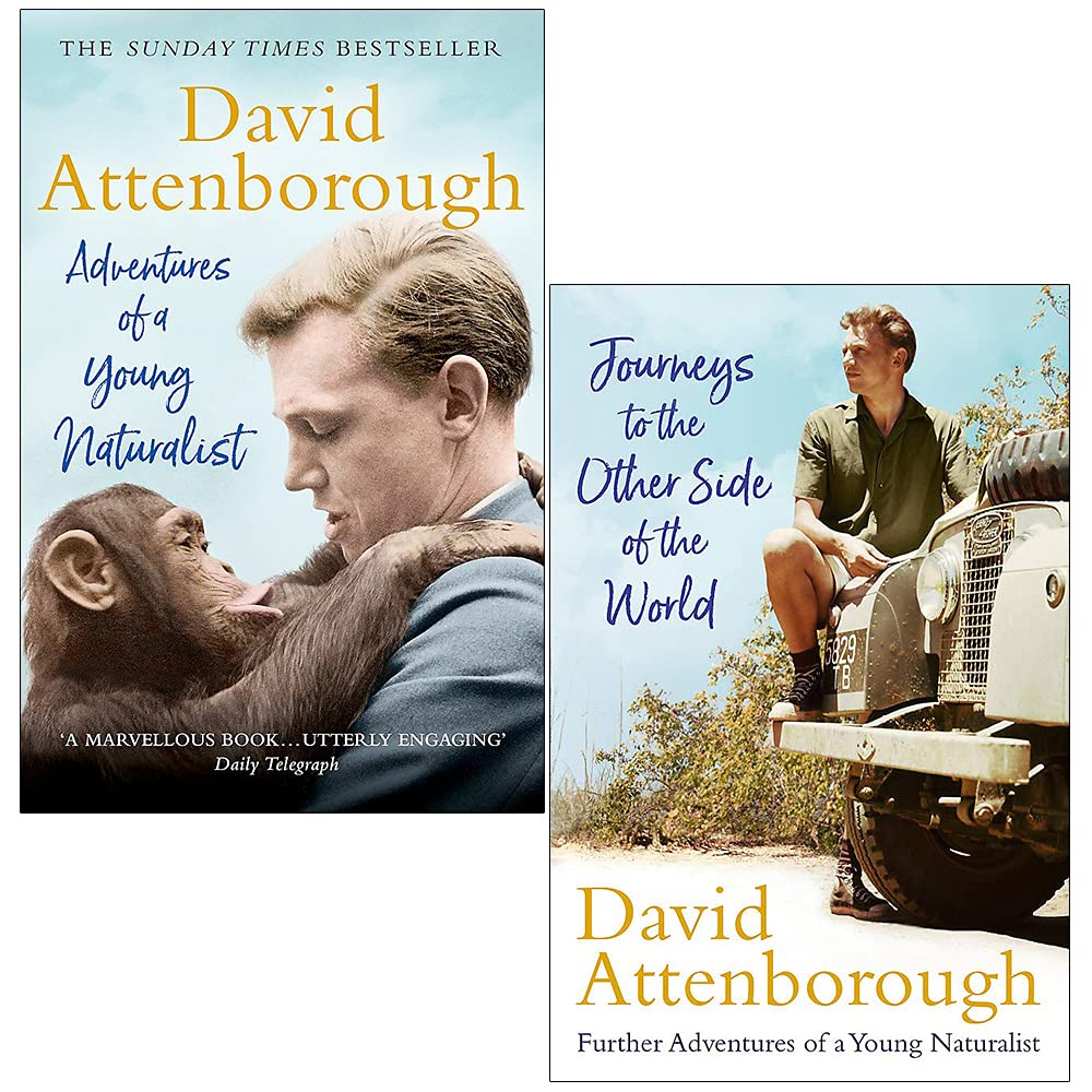 David Attenborough 2 Books Collection Set (Adventures of a Young