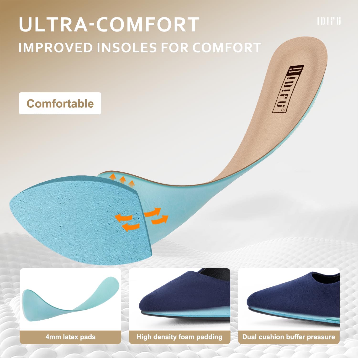 IDIFU Women's IN4 Classic Pointed Toe High Heels Pumps Wedding Dress Office Shoes - Image 3