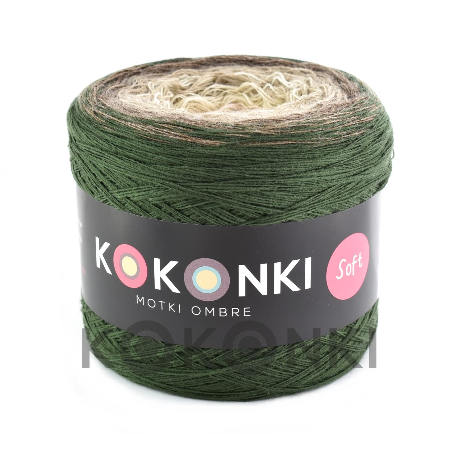 KOKONEK Soft 140 Gradient Garn | 1000m, 200g | 100% Acryl | Ombre-Effekt | Für Stricken & Häkeln