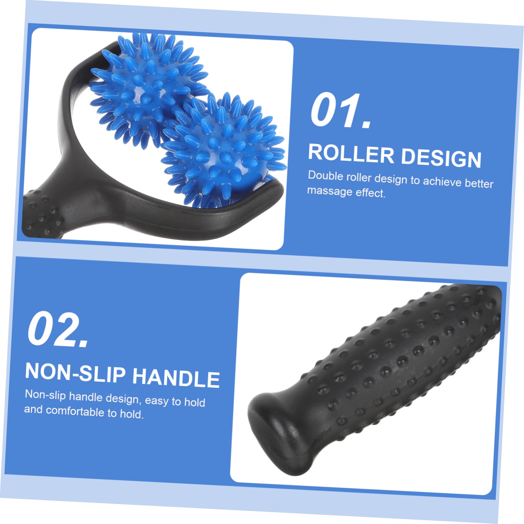 Healvian 3piezas Rodillo De Masaje Muscular Manual Para Espalda y Piernas Herramienta De Estiramiento y Relajación Masajeador De Profundo Para Yoga y Ejercicio