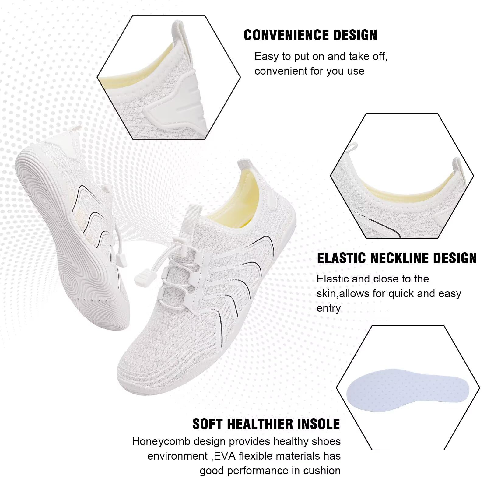YALOX Zapatos de agua para hombre y mujer, zapatos de natación al aire libre, playa, descalzos, secado rápido, calcetines para piscina, natación, yoga, surf, ejercicio