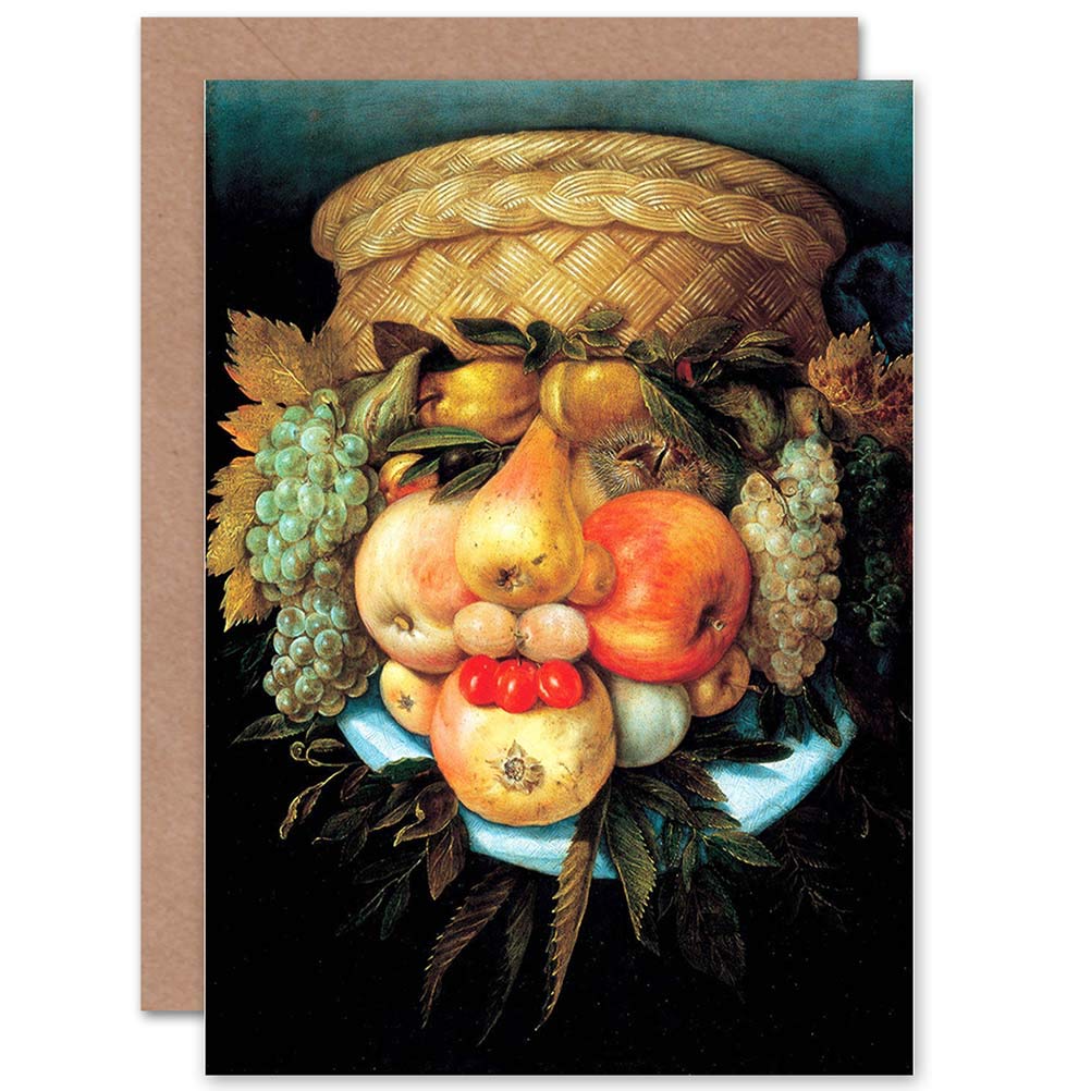 Wee Blue Coo GREETINGS CARD PAINTING FRUIT VEGETABLE WHEAT GIUSEPPE ARCIMBOLDO