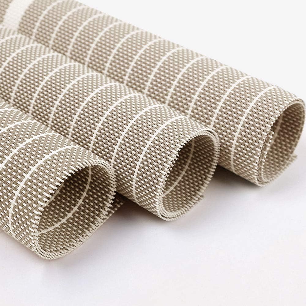 Best Cyber Deals 🔥 UMORNING Placemats for Dinner Table 8 Packs Washable Easy to Clean PVC Placemat for Kitchen Table Heat-Resistant Woven Vinyl Table Mats (Brown Strips) Top Rated UMORNING Placemats for Dinner Table 8 Packs Washable Easy to Clean PVC Placemat for Kitchen Table Heat-Resistant Woven Vinyl Table Mats (Brown Strips)