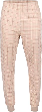 HEYO Pyjama heren lange pyjama katoen tweedelige set lange mouwen shirt lange geruite pyjamabroek, donkerblauw, XXL