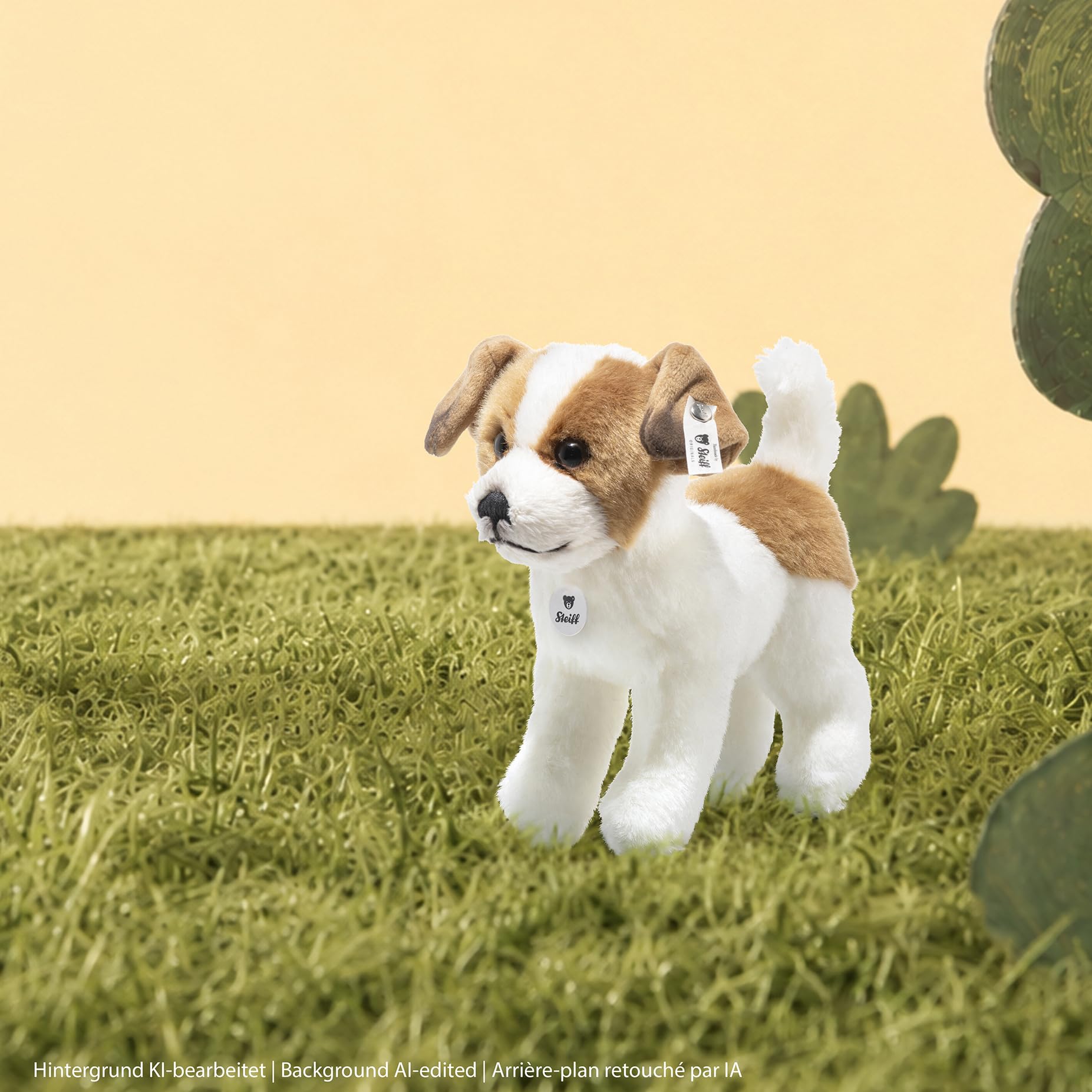 Steiff Peluche Perro Terrie, Peluche Adorable con Ojos de plástico, para niños y niñas, Peluche 17 cm, Multicolor, 076060