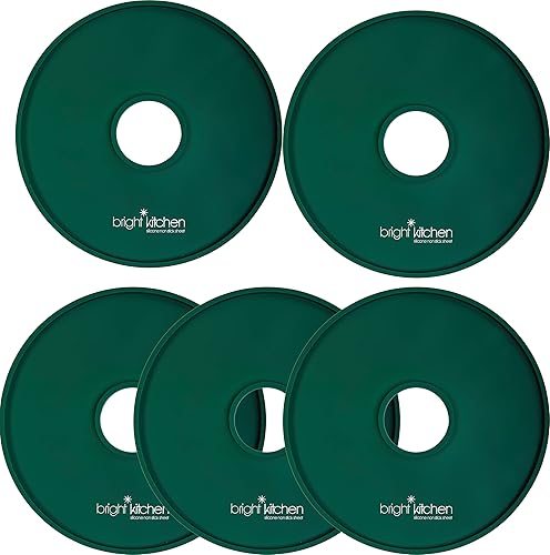 5 hojas deshidratadoras de silicona de cuero con bordes para Elite Gourmet EFD-319 Deshidratadores redondos no tóxicos para labios EFD319 Líquidos