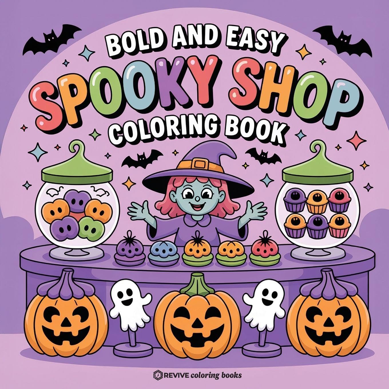 Bold & Easy Spooky Shop Coloring Book: Fun and Festive Halloween Stress Relief Coloring (Bold & Easy Stress Relief Coloring Books)