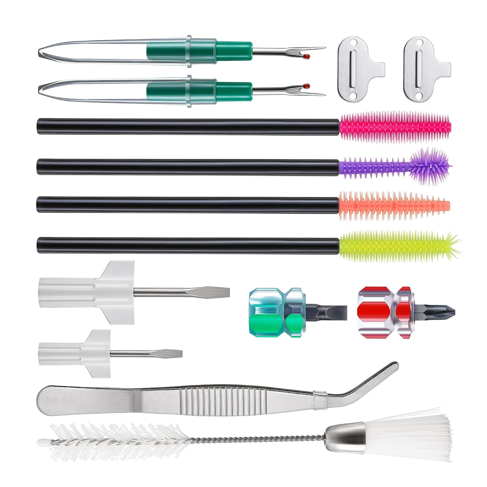 Bbajszx Sewing Machine Cleaning Kits Include Tweezer Double Ended Brush Needle Board Screwdriver Short Screwdriver Sewing Machine