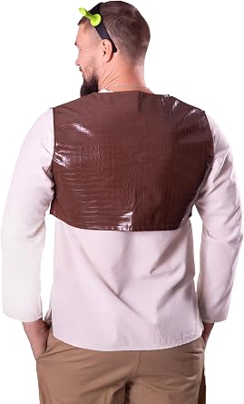 ComfyCamper Mens Renaissance Vest - Adult Leather Halloween Costume